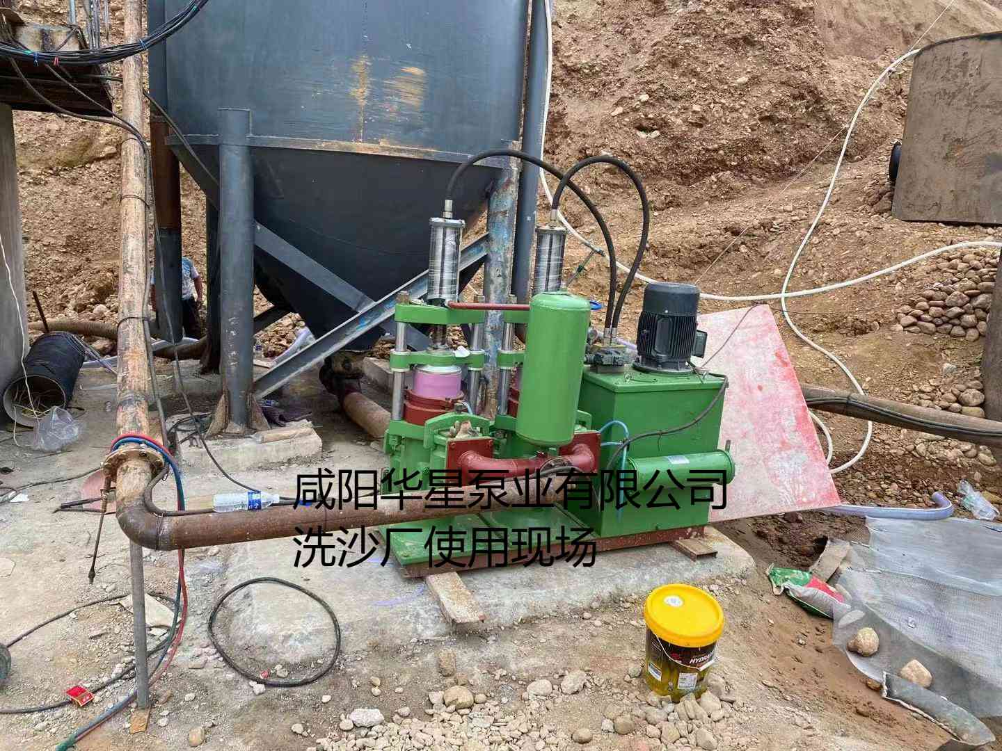 洗沙場250平米壓濾機使用節能柱塞泥漿泵案例