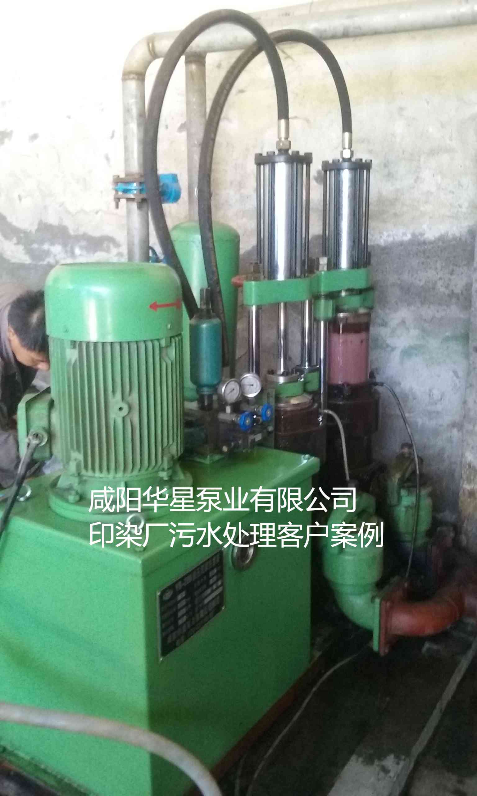 印染污水處理廠使用節能柱塞泥漿泵現場